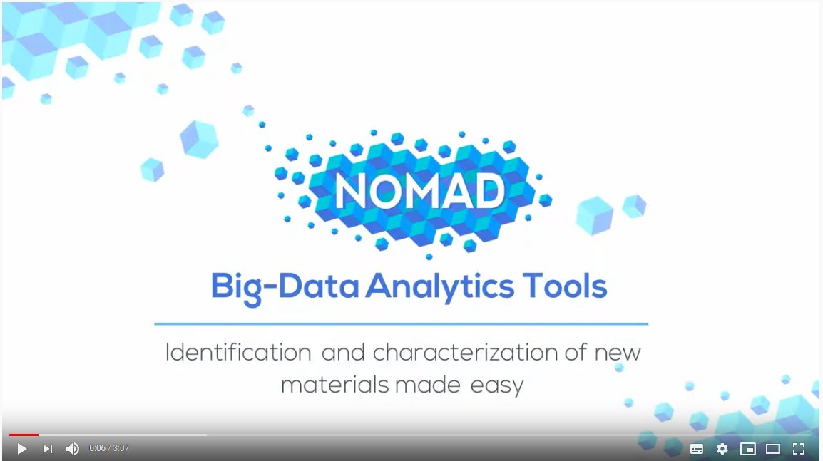 NOMAD Big-Data Anatlytics Tools